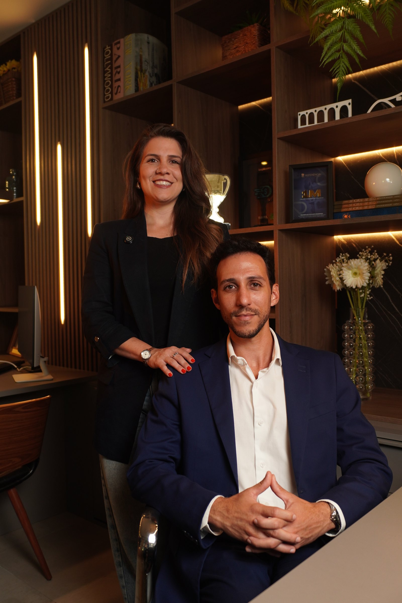Fill Borges e Marta Nudelman no escritório da Legado Capital